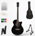 Elektrilise akustilise kitarri komplekt Alamo AC-40, must