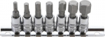 Pistikupesa komplekt | 6,3 mm (1/4 ") ajam | sisemine kuusnurk 4 - 12 mm | 7 tk. BGS Technic-2161, Unique