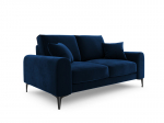 Kahekohaline diivan Mazzini Sofas Madara, veluur, tumesinine/must