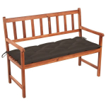 vidaXL aiapink padjaga 120 cm, akaatsiapuit