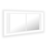 vidaXL LED-peeglikapp valge 100x12x45 cm