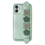 Kingxbar Sweet Series case decorated with original Swarovski crystals iPhone 12 Pro / iPhone 12 green (Green)