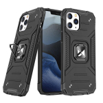 Wozinsky Ring Armor Case Kickstand Tough Rugged Cover for iPhone 13 Pro black (Black)
