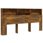 vidaXL voodipeatsi kapp, suitsutatud tamm, 200 x 19 x 103,5 cm
