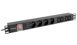 Lanberg &Uuml;lepingekaitse Rack PDU 1U 10A 4X 230V PL 4X IEC C13 2m C14 must