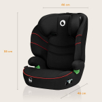 Lionelo Lars i-Size Sporty Black Red turvatool 15&ndash;36 kg, 100&ndash;150 cm, must/punane