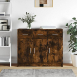 vidaXL puhvetkapp, suitsutatud tamm, 91 x 28 x 75 cm, tehispuit