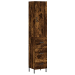 vidaXL k&otilde;rge kapp, suitsutatud tamm, 34,5x34x180 cm, tehispuit