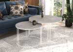 Diivanilaua komplekt Adrk Furniture Etta, hall/valge
