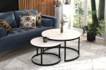 Diivanilaua komplekt Adrk Furniture Okin, valge/must