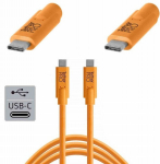 Kaabel Tether Tools Pro USB-C - USB-C 4,6m, oranž