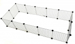 Modulaarne aedik koertele C&C, 180x75 cm, must