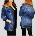 Naiste teksajakk Madeleine, sinine