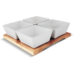 Lamart serveerimiskausside komplekt Bamboo, 4-osaline, 19x19 cm