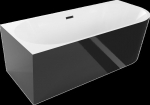 Vann Mexen Mia, vasakpoolse nurgaga, 170 x 80 cm, White/Black+Black