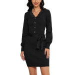 Kootud kleit naisteleLiumilac, must