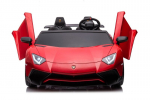 Kahekohaline laste elektriauto Lamborghini Aventador SV Strong vehicle, punane