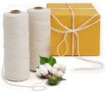 Puuvillane n&ouml;&ouml;r Jaomon Macrame, 2 rulli, 1 mm x 200 m, valge