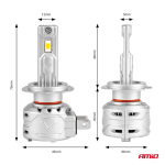 LED esitule pirnid H7 72W X2 Series Canbus Mini Amio 02973