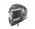 Mootorratta kiiver Presto, hall/valge/must
