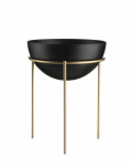 Lillestatiiv modernne 20 cm LOFT Metallist valmistatud lihtne ja stiilne lillestatiiv musta ja kuldse v&auml;rviga.