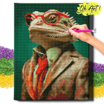 Teemantmosaiik 5D Diamond Painting Oh Art! Kameeleon Advokaat, 40x50 cm