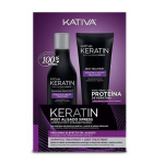 Komplekt kahjustatud juustele Kativa Keratin, 2 tk
