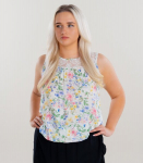 Zabaione naiste topp GRACE TOP*P4024, valge/roosa