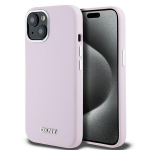 DKNY "Liquid Silicone Small Metal Logo MagSafe" kate iPhone 15 / 14 / 13 mudelitele &ndash; roosa
