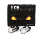 P27W LED 2x 3156 12-24V CANBUS oranž PREMIUM lambid