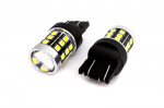 W21/5W LED-pirn 7443 12-24V Canbus, 1400lm valge koos l&auml;&auml;tsega, 1 tk.