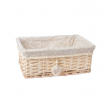 Home4You vitstest korv Willi Tassel, 43x30x18 cm