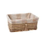 Home4You vitstest korv Willi Stripe, 40x31x17 cm