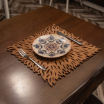 Stalo kilimėlio rinkinys (4 vienetai) Pointy - Walnut