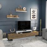 Elutoa m&ouml;&ouml;blikomplekt Kalune Design Lusi Oud, pruun/valge