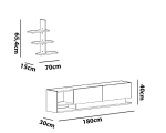 2-osaline telerialuse komplekt Asir Liza, pruun/valge