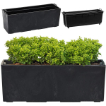 Lillepeenar BEGONIA 190x560 ECO taaskasutatud - must betoon LA556-71 Lamela