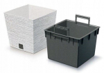 Plastikpott valge Furu Square 29,5 cm