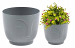 Hall plastikust lillekorpus Athena 14,3x16,5 cm