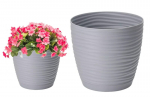 Lillepott alusega hall 19x17.3cm plastikust