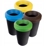 Sorteerimiskastide komplekt 4 x 25l, must