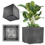 Lillepott Lillepott ratastel Eco 40x40cm must