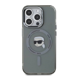 iPhone 15 Pro 6.1 musta k&otilde;va IML Metal Karl Head MagSafe kaitse&uuml;mbris