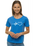 Naiste sinine Heartbeat T-s&auml;rk
