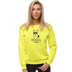 Kollane naiste kapuutsiga kampsun No drama Llama
