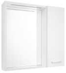 Kapp peegli ja LED valgustusega Zoja, 60x60x14cm, parempoolne, valge