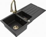 Graniidist k&ouml;&ouml;givalamu Mexen Andres koos segisti ja sifooniga, Metallic black/silver gold