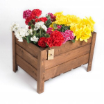 Kangaskarp puidust sisendpott pruun lillede taimede potile