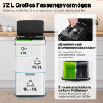 Costway 72L roostevabast terasest pr&uuml;gikast k&ouml;&ouml;gi pr&uuml;gikastiga 42x32-58x84-110cm h&otilde;bedane