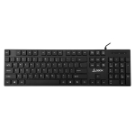 Sbox K-123US juhtmega klaviatuur, t&auml;issuuruses USA paigutus, 104/105 klahvi, membraanl&uuml;litid - must